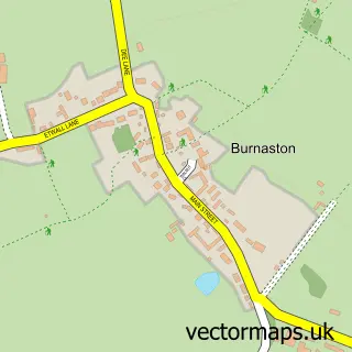 Street map sample of Burnaston, Derbyshire