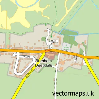Street map sample of Burnham Deepdale, Norfolk