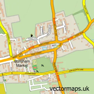 Street map sample of Burnham Market, Norfolk