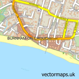 Street map sample of Burnham-on-Crouch, Essex