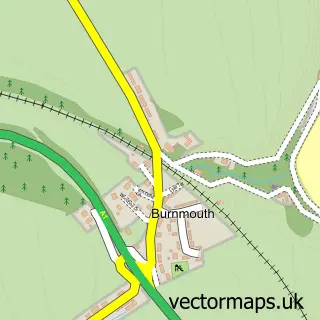 Street map sample of Burnmouth, Berwickshire