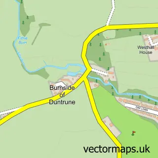 Street map sample of Burnside of Duntrune, Angus
