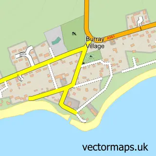 Street map sample of Burray, Orkney