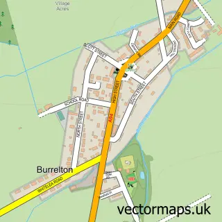 Street map sample of Burrelton, Perth and Kinross
