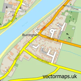 Street map sample of Burringham, Lincolnshire