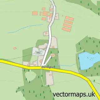 Street map sample of Burrington, Herefordshire