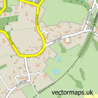 Street map sample of Bursledon, Hampshire