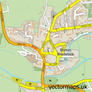 Street map sample of Burton Bradstock, Dorset
