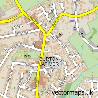 Street map sample of Burton Latimer, Northamptonshire