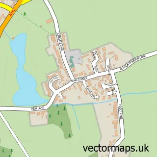 Street map sample of Burton Salmon, North Yorkshire