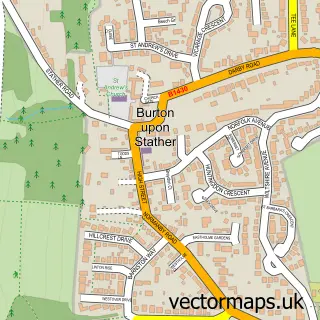 Street map sample of Burton upon Stather, Lincolnshire