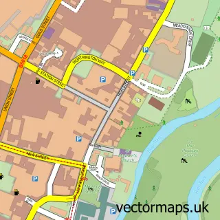 Street map sample of Burton upon Trent, Staffordshire