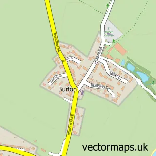 Street map sample of Burton, Dyfed