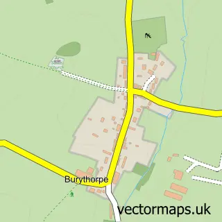 Street map sample of Burythorpe, North Yorkshire