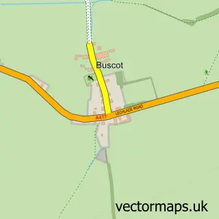 Street map sample of Buscot, Oxfordshire