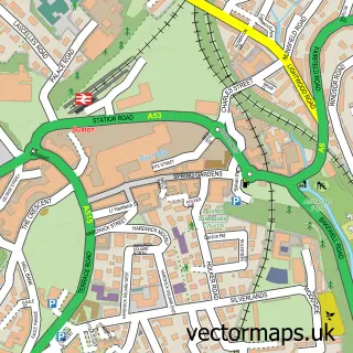 Street map sample of Buxton, Derbyshire