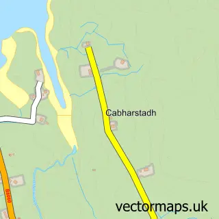 Street map sample of Cabharstaigh, Western Isles