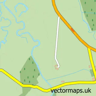 Street map sample of Cabrach, Banffshire