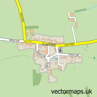 Street map sample of Cadney, Lincolnshire