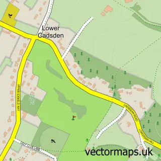 Street map sample of Cadsden, Buckinghamshire