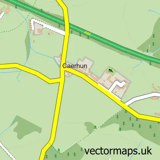 Street map sample of Caerhun, Gwynedd
