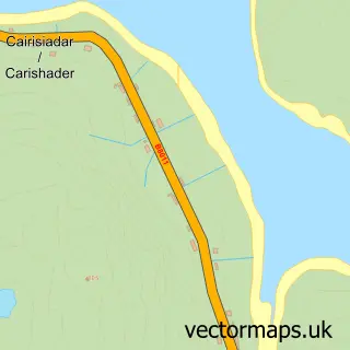 Street map sample of Cairisiadar, Western Isles