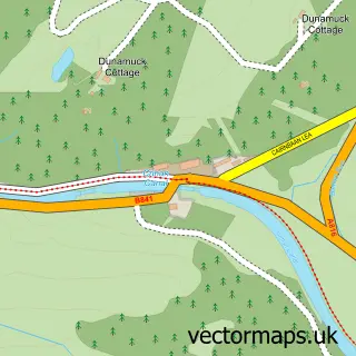 Street map sample of Cairnbaan, Argyll and Bute