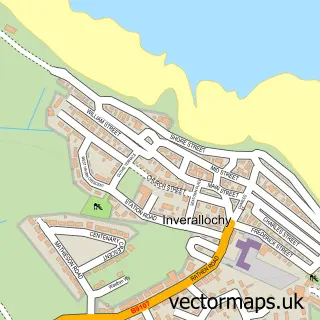 Street map sample of Cairnbulg, Aberdeenshire