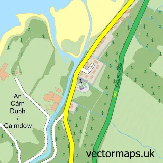 Street map sample of Cairndow, Argyll and Bute