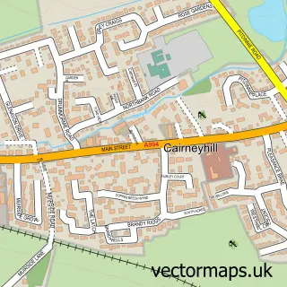 Street map sample of Cairneyhill, Fife
