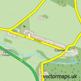 Street map sample of Cairnie, Aberdeenshire