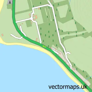 Street map sample of Cairnryan, Wigtown
