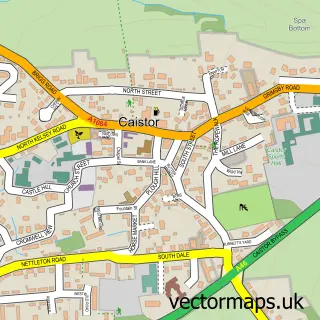 Street map sample of Caistor, Lincolnshire