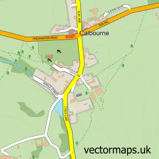 Street map sample of Calbourne, Isle of Wight