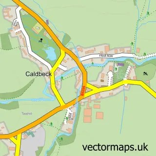 Street map sample of Caldbeck, Cumbria