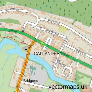 Street map sample of Callander, Stirling and Falkirk