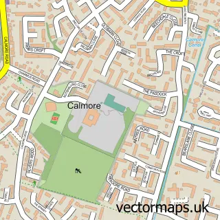Street map sample of Calmore, Hampshire