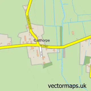 Street map sample of Calthorpe, Norfolk