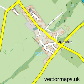 Street map sample of Calthwaite, Cumbria