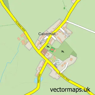 Street map sample of Calverhall, Shropshire