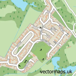 Street map sample of Calvert Green, Buckinghamshire