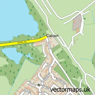 Street map sample of Calvert, Buckinghamshire