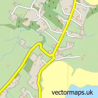 Street map sample of Camas Cros, Ross and Cromarty