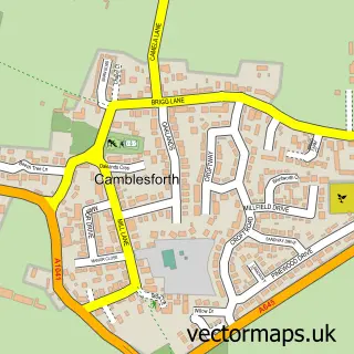 Street map sample of Camblesforth, North Yorkshire