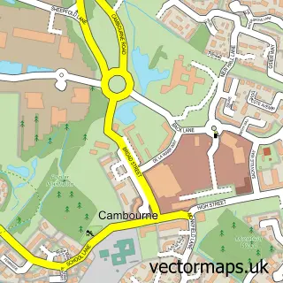 Street map sample of Cambourne, Cambridgeshire