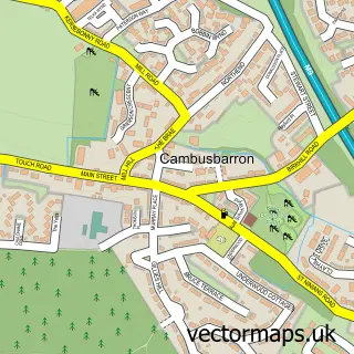 Street map sample of Cambusbarron, Stirling and Falkirk