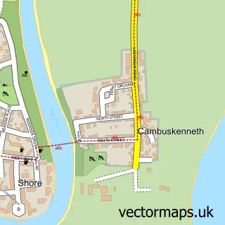 Street map sample of Cambuskenneth, Stirling and Falkirk