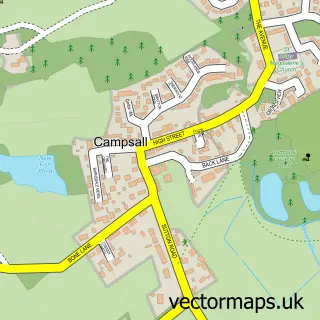 Street map sample of Campsall, South Yorkshire