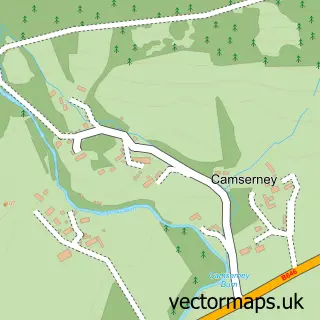 Street map sample of Camserney, Perth and Kinross