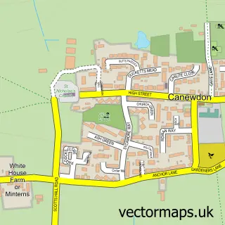 Street map sample of Canewdon, Essex